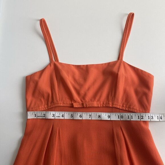 Vintage 90's Odessa Orange Plaid Mini Dress  Size 6 - Picture 11 of 15